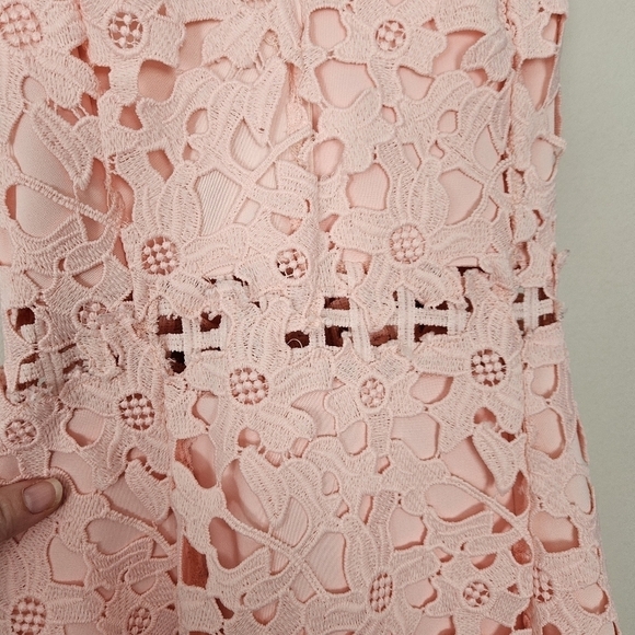 Lovers and Friends Bellini lace mini dress pink size S - Picture 13 of 13